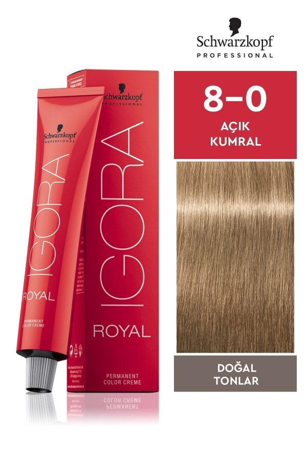 رنگ مو اورجینال برند Igora مدل 8-0 Açık Kumral Saç Boyası کد 6062564