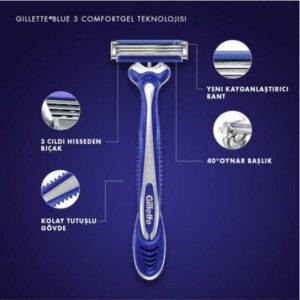ژیلت و ریش تراش اورجینال برند Gillette مدل Blue3 Comfort کد 48331369