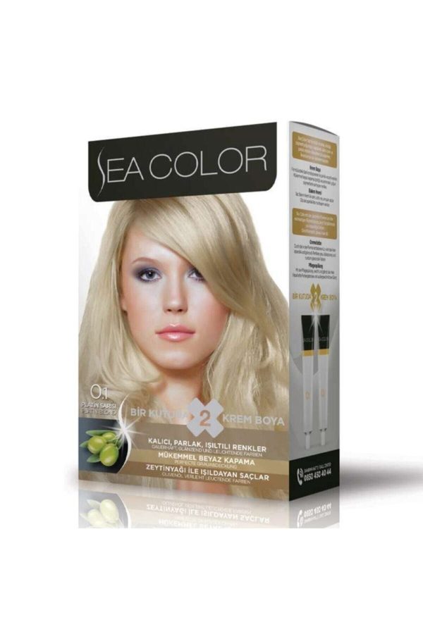 رنگ مو اورجینال برند Sea color مدل Platin Sarısı کد 71253696