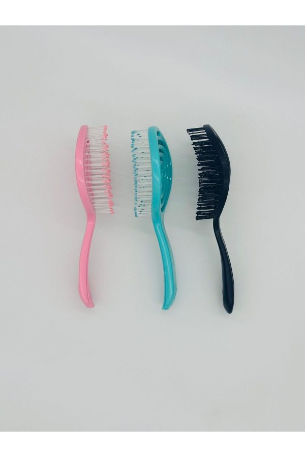 برس و شانه مو اورجینال برند Lady beauty مدل Three-Dimensional Oval Hair Brush 3-Pack کد 786220345 - Image 2