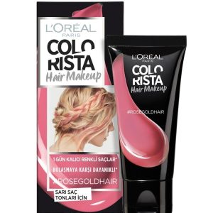 رنگ مو اورجینال برند L oreal paris مدل Colorista Hair Makeup Rosegold کد 2912389