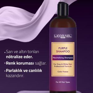 شامپو اورجینال برند Licorael dubai مدل Turunculaşma Karşıtı Mor Şampuan 400ml کد 827211075