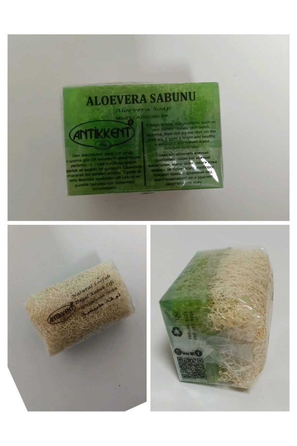 صابون جامد اورجینال برند Antikkent مدل Kabak Lifli Aloevera Sabunu کد 763903443 - Image 2