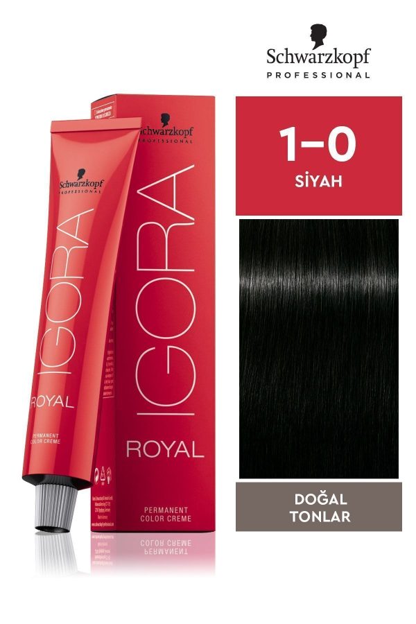رنگ مو اورجینال برند Igora مدل Natural Tones 1-0 Black کد 6062566