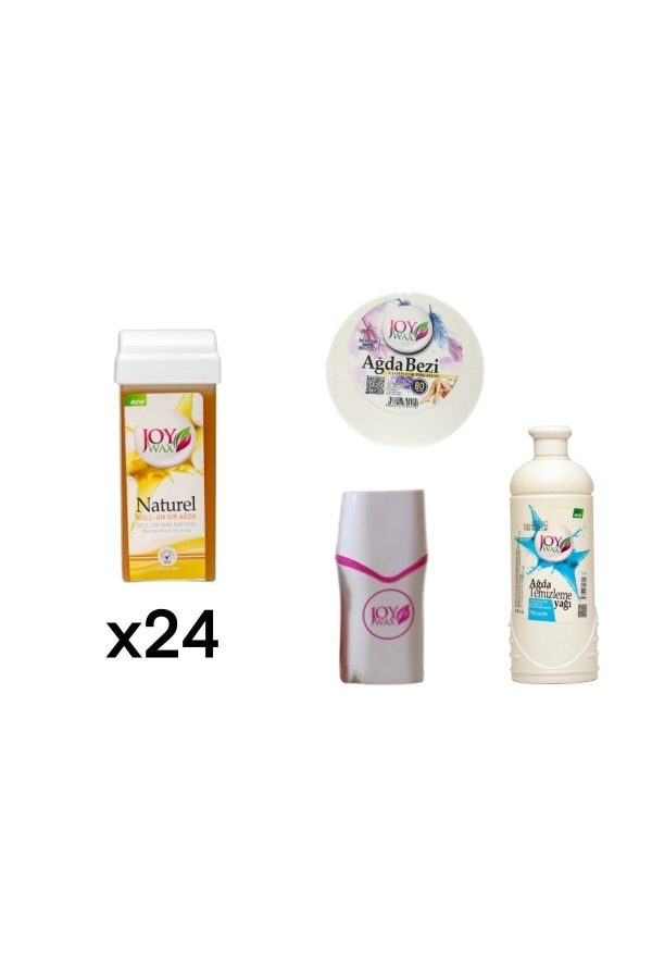 موم اورجینال برند Joywax مدل Kartuş Ağda Naturel*24-80mt Bez-750mlyağ-rollon Isıtıcı کد 650927102
