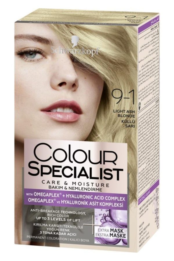 رنگ مو اورجینال برند Schwarzkopf مدل 91 Ash Blonde کد 202431531