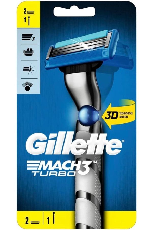 ژیلت و ریش تراش اورجینال برند Gillette مدل Mach3 Turbo کد 666678327