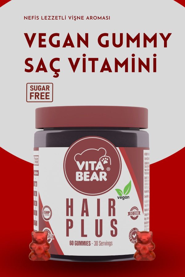 ویتامین مو اورجینال برند Vita bear مدل Vegan Hair Growth Gummies کد 812495602 - Image 3