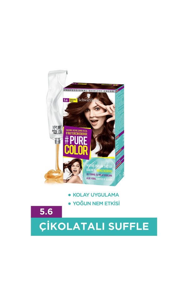 رنگ مو اورجینال برند Schwarzkopf مدل Pure Color Çikolatalı Sufle 5-6 کد 220903571 - Image 2