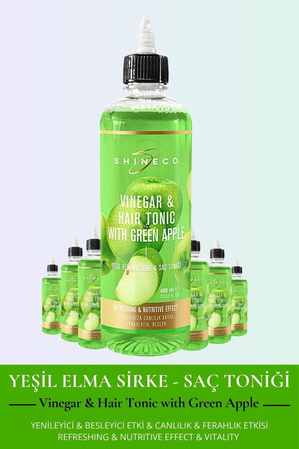 تونیک ضد ریزش مو اورجینال برند Shineco مدل Green Apple Hair Tonic کد 700925116 - Image 2