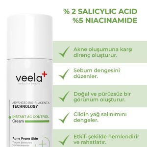 کرم صورت اورجینال برند Veela مدل Instant Ac Control Cream کد 380116710