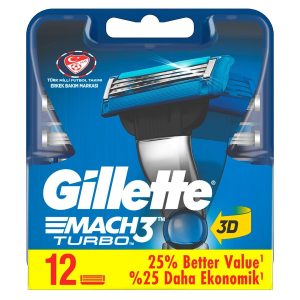 ژیلت و ریش تراش اورجینال برند Gillette مدل Mach3 Turbo کد 103688