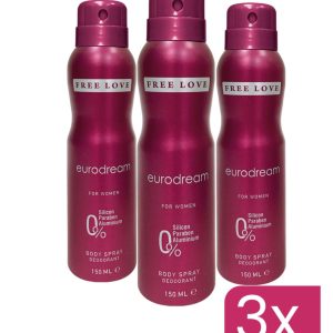دئودورانت اورجینال برند Free love مدل Eurodream Kadın Deodorant 150 ml کد 230890754