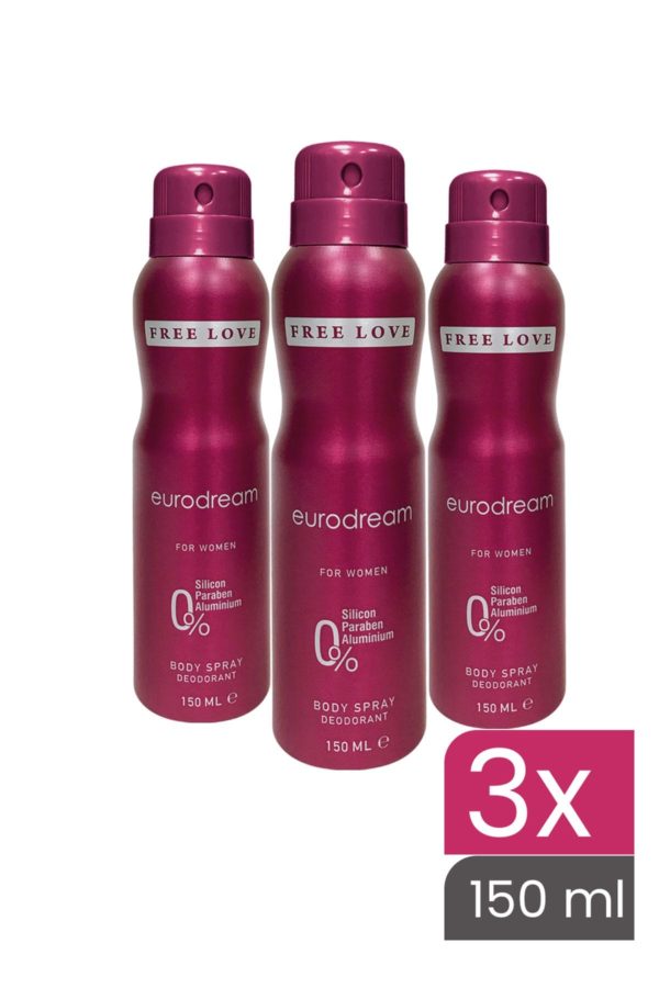 دئودورانت اورجینال برند Free love مدل Eurodream Kadın Deodorant 150 ml کد 230890754 - Image 2