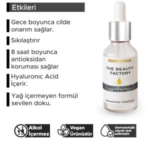 سرم پوست اورجینال برند The beauty factory مدل Night Repair Serum Advanced Complex کد 693200517
