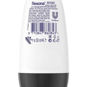 دئودورانت اورجینال برند Rexona مدل Invisible Black White Roll On کد 41638720