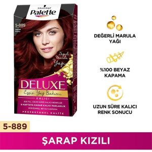 رنگ مو اورجینال برند Palette مدل Deluxe Saç Boyası Şarap Kızılı کد 207117658
