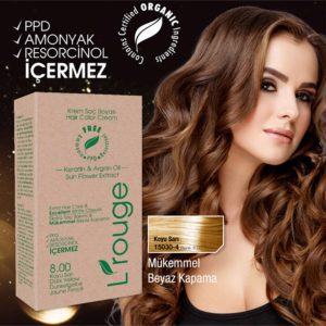 رنگ مو اورجینال برند L rouge مدل Krem Saç Boyaları Koyu Sarı کد 42552433