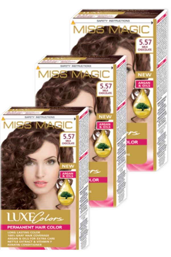 رنگ مو اورجینال برند Miss magic مدل 5,57 Set Boya 3'lü Set کد 337456614 - Image 2