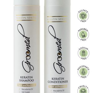 شامپو اورجینال برند Groomed مدل Keratin Shampoo and Conditioner کد 140468162