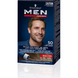 رنگ مو اورجینال برند Men perfect مدل Perfect Erkek No:50 Açık Kahve کد 1069084