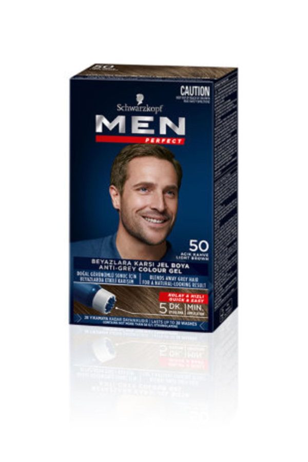 رنگ مو اورجینال برند Men perfect مدل Perfect Erkek No:50 Açık Kahve کد 1069084 - Image 2