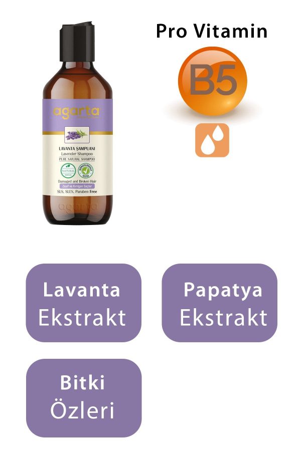 شامپو اورجینال برند Agarta مدل Natural Lavender Shampoo 400 ml کد 158688121 - Image 3