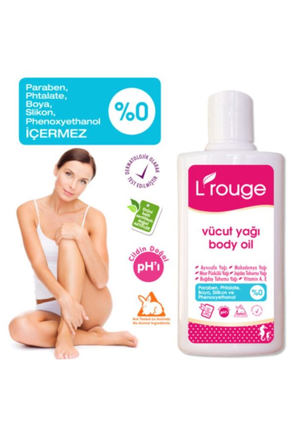 کرم بدن اورجینال برند L rouge مدل Body Oil Vücut Yağı 200ml کد 40183505 - Image 4