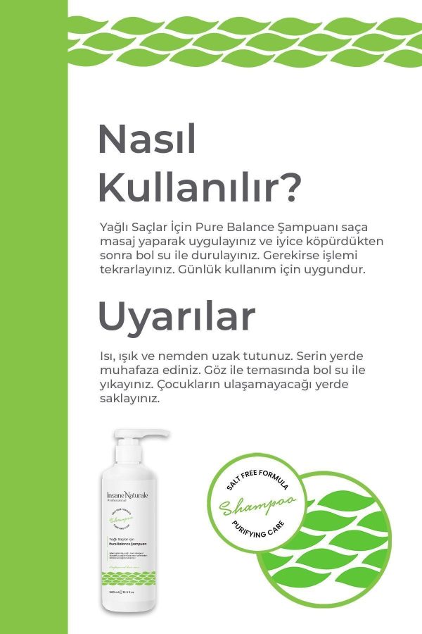 شامپو اورجینال برند Insane naturale مدل Pure Balance Shampoo 500 ml کد 827012642 - Image 3