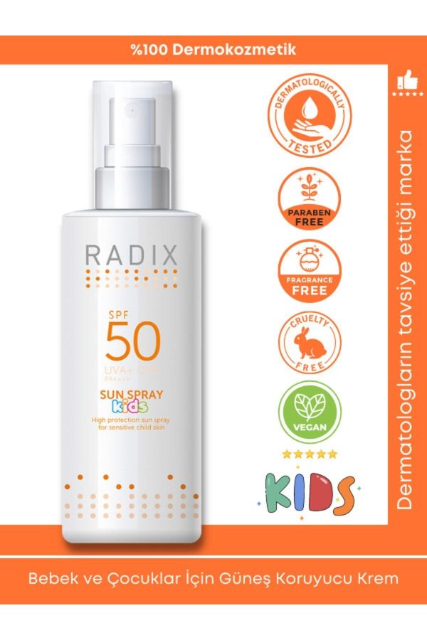 کرم ضد آفتاب کودک اورجینال برند Radix مدل Sun Spray Kids 150ml کد 3268406