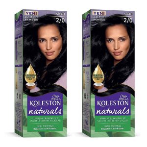 رنگ مو اورجینال برند Wella مدل Naturals Hair Dye 2/0 Black کد 366525619