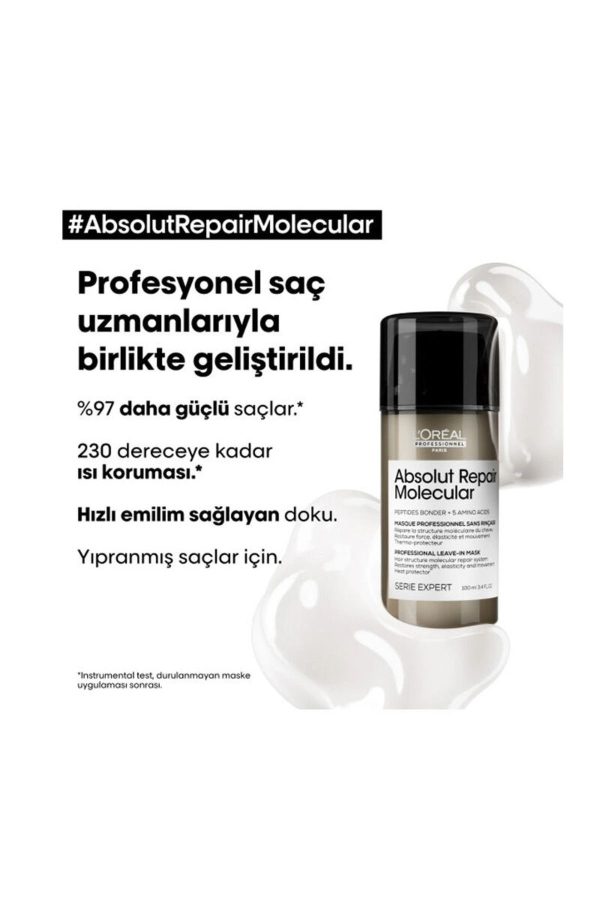 روغن و سرم مو اورجینال برند L oreal professionnel مدل Absolut Repair Molecular کد 808957096 - Image 2