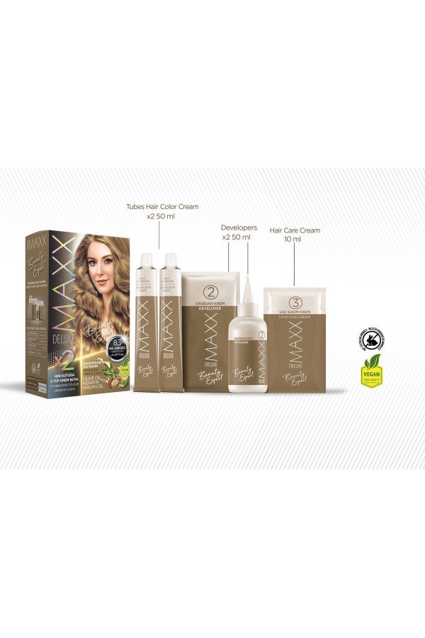 رنگ مو اورجینال برند Maxx deluxe مدل Keratinli Kalıcı Saç Boyası (2X50ML) کد 811031906 - Image 4