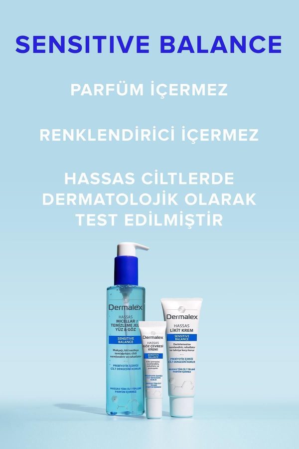کرم صورت اورجینال برند Dermalex مدل Sensitive Balance Hassas Göz Kremi کد 252531044 - Image 5