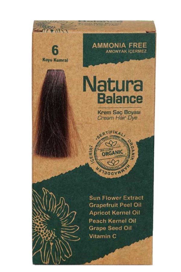 رنگ مو اورجینال برند Naturabalance مدل Organik Sertifikalı Koyu Kumral 6 کد 241555480