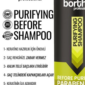 شامپو اورجینال برند Borthe مدل Parabensiz Keratin Şampuanı 1000ml کد 67128273