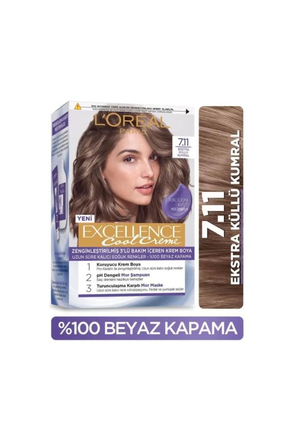 رنگ مو اورجینال برند Excellence مدل 711 Ekstra Küllü کد 327818566