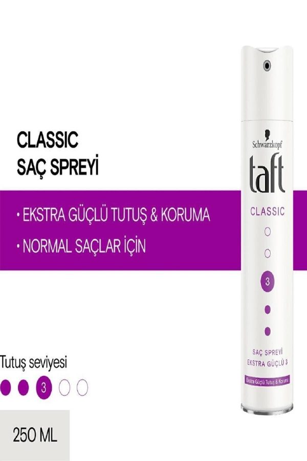 اسپری مو اورجینال برند Taft مدل Ekstra Güçlü Saç Spreyi 250ml کد 230286492
