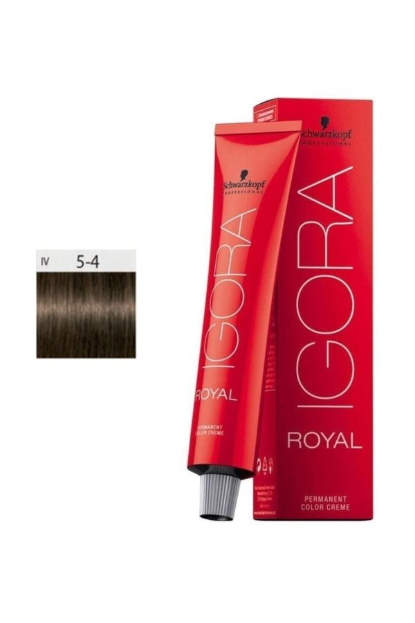 رنگ مو اورجینال برند Igora مدل Royal 5-4 Açık Kahve-bej کد 312592365