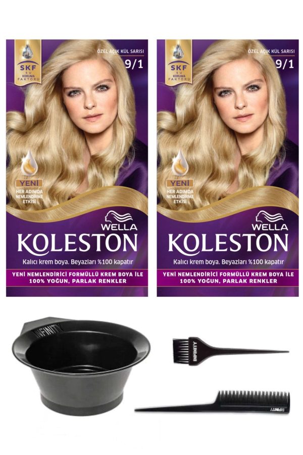 رنگ مو اورجینال برند Wella مدل 2’li Koleston 9/1 Kit Boya کد 43558624
