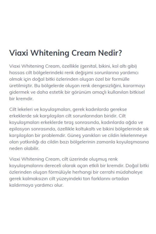کرم بدن اورجینال برند Viaxi مدل Whitening Cream 50 ml کد 48075186 - Image 2