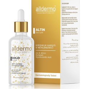 سرم پوست اورجینال برند Alldermo مدل Wrinkle-Fighting Gold Serum 30ml کد 72650366
