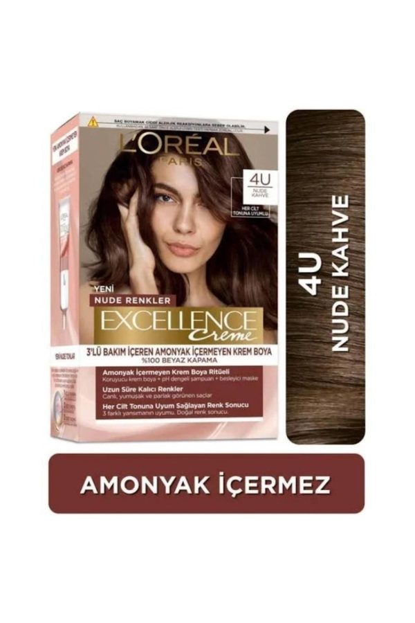 رنگ مو اورجینال برند Excellence مدل Nude Kahve 4u کد 327826243