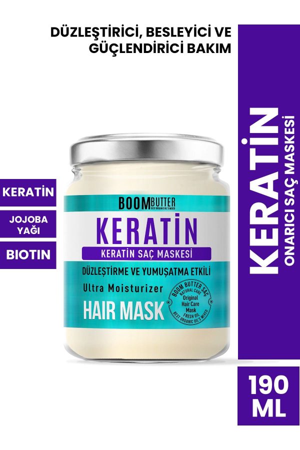 ماسک مو اورجینال برند Boom butter مدل Güçlendirici Onarıcı Keratin Saç Maskesi کد 129470434