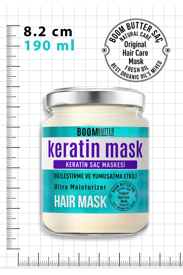 ماسک مو اورجینال برند Boom butter مدل Güçlendirici Onarıcı Keratin Saç Maskesi کد 129470434 - Image 4