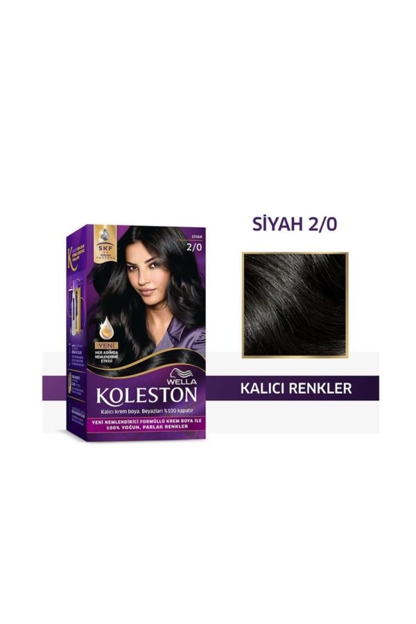 رنگ مو اورجینال برند Wella مدل Hair Dye Black 2-0 کد 245998177