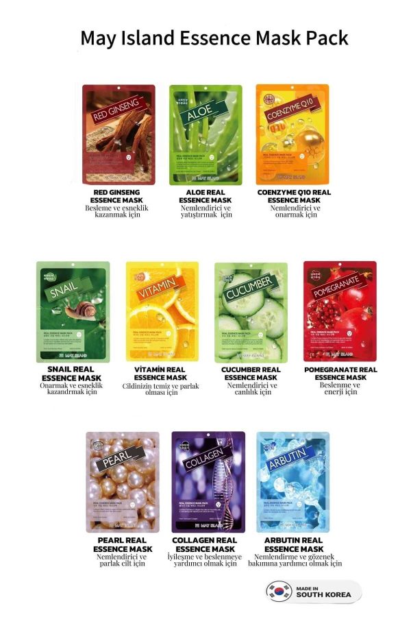 ماسک صورت اورجینال برند May island مدل 10-piece assorted sheet mask set کد 796982858