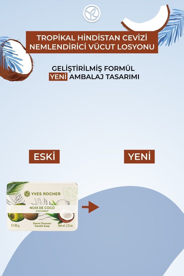 صابون جامد اورجینال برند Yves rocher مدل Tropikal Hindistan Cevizi - 80g کد 810080211 - Image 2