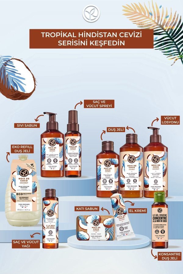 صابون جامد اورجینال برند Yves rocher مدل Tropikal Hindistan Cevizi - 80g کد 810080211 - Image 6