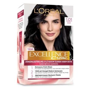 رنگ مو اورجینال برند L oreal paris مدل Excellence Creme Saç Boyası 101 کد 1262252